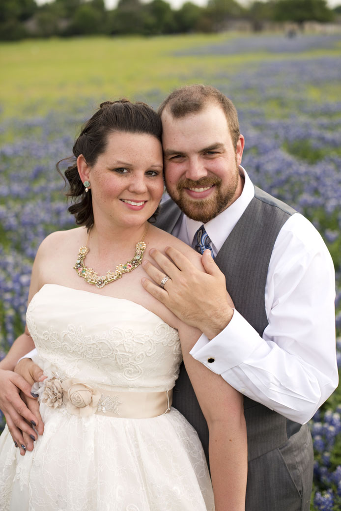 bluebonnet plus bride plus groom